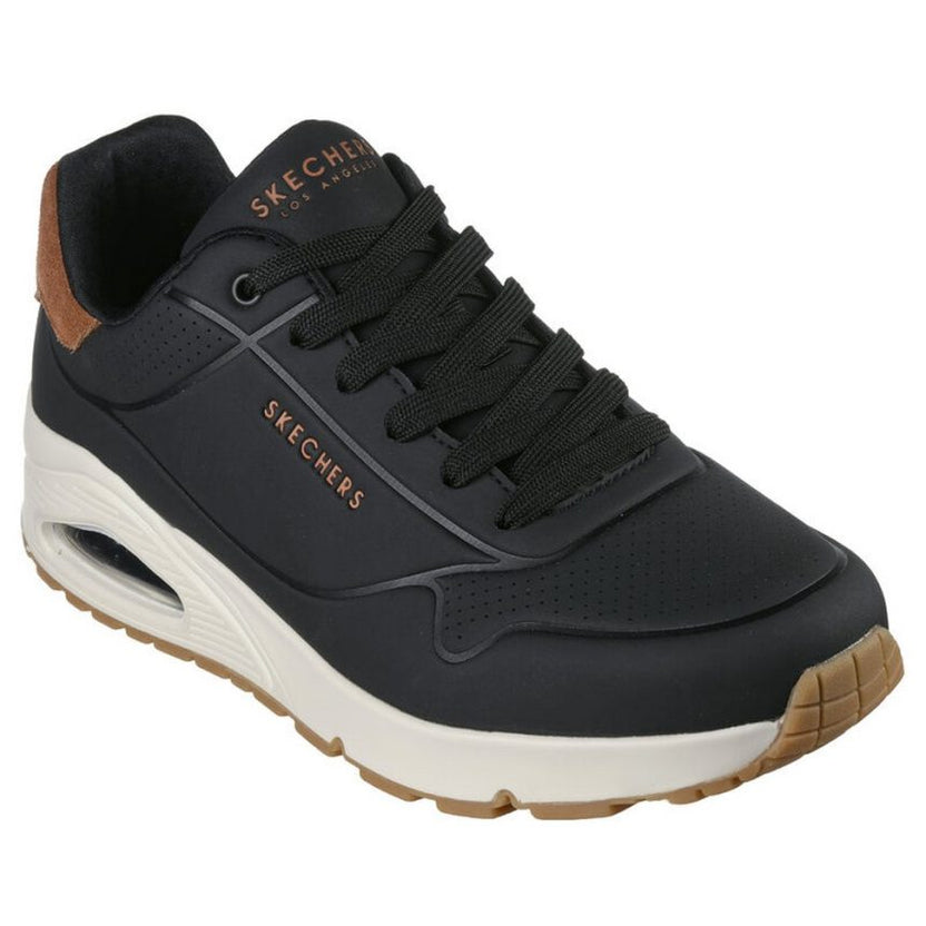 Tenis Skechers Uno Suited On Air para Hombre - Negro | Ref. 183004