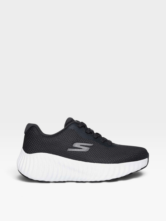 Tenis de running oklahoma Skechers Go Run Consistent para mujer en color negro con suela blanca y malla transpirable