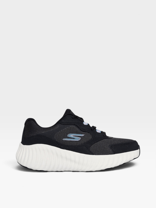 Tenis de running oklahoma Skechers Go Run Consistent para mujer en color negro con suela blanca amortiguada
