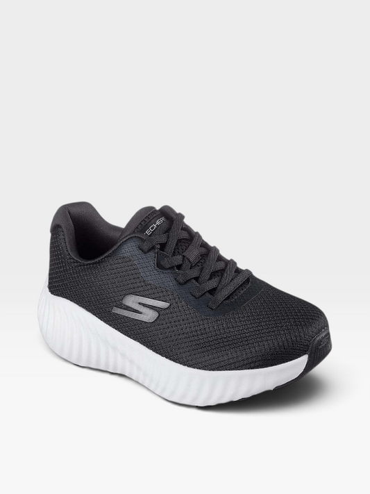 Tenis de running oklahoma Skechers Go Run Consistent para mujer en color negro con suela blanca amortiguada