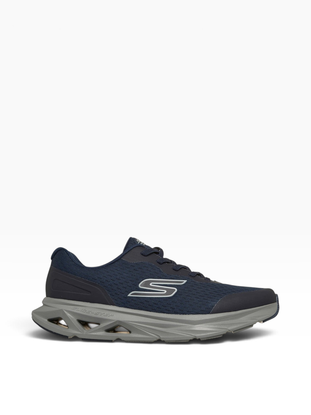 Tenis Skechers Go Walk para hombre en color azul navy con suela gris de alto soporte, disponibles en oklahoma