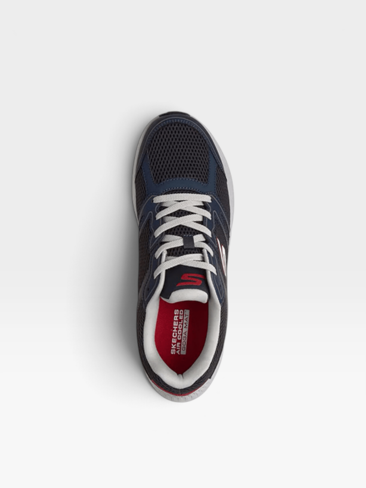 Tenis de running oklahoma Skechers azul navy con malla transpirable y plantilla Memory Foam para hombre
