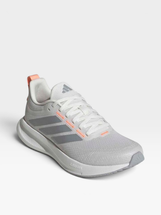 Tenis de running Adidas RunBlaze para mujer en color blanco con detalles en gris y naranja de oklahoma