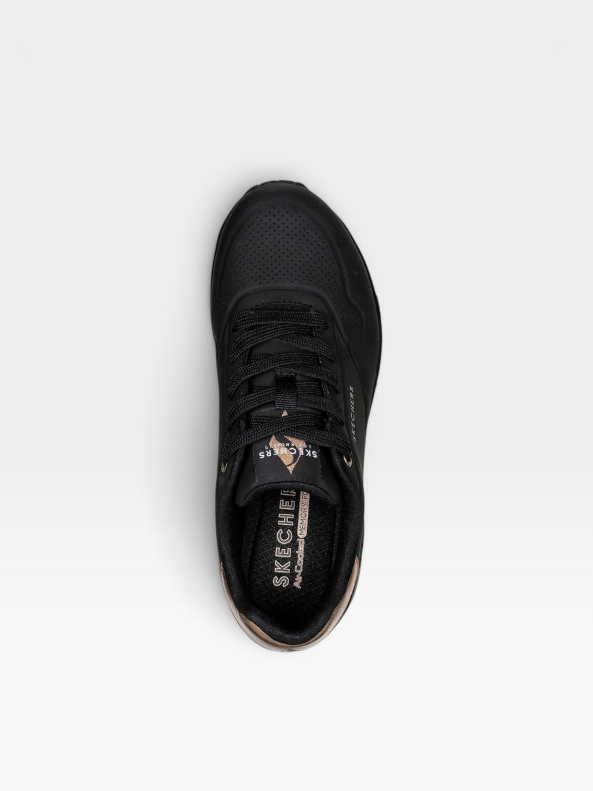 Tenis Skechers D'Lites para mujer en color negro con diseño chunky, disponibles en oklahoma