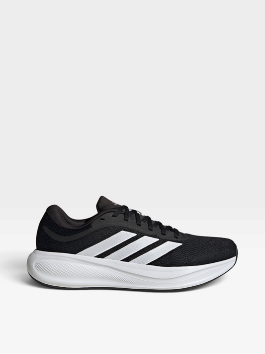 Zapatillas de running oklahoma Response Runner 2 en color negro con las tres bandas blancas laterales
