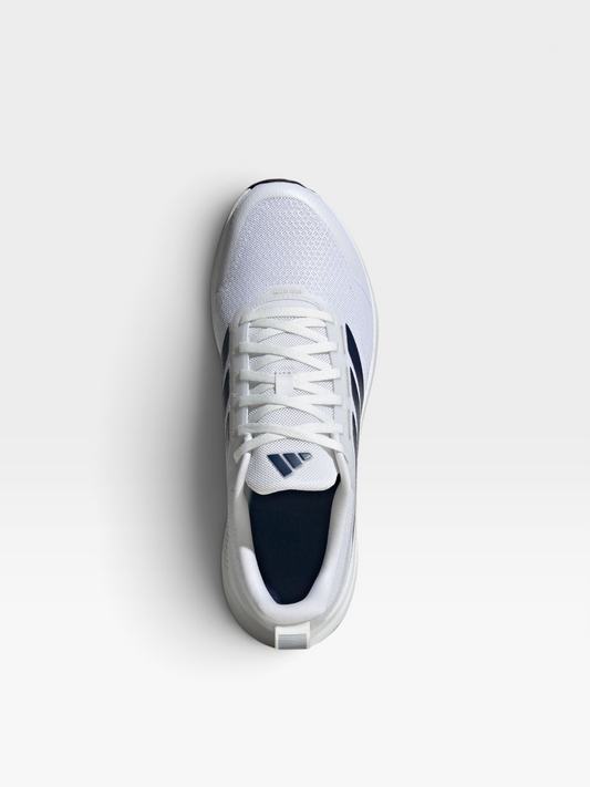 Tenis de running Adidas RunBlaze blancos para hombre con malla transpirable y detalles en azul de oklahoma
