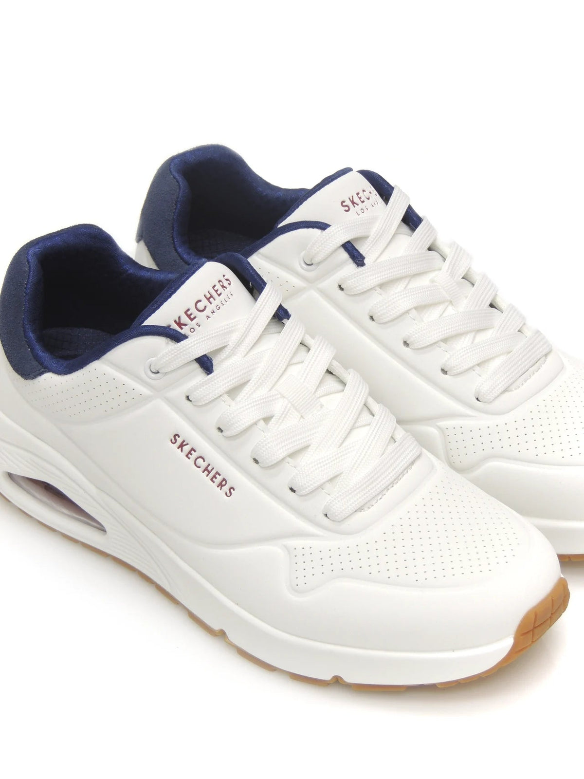 Tenis Skechers Uno Suited On Air para Hombre - Blanco/Azul Navy | Ref. 183004