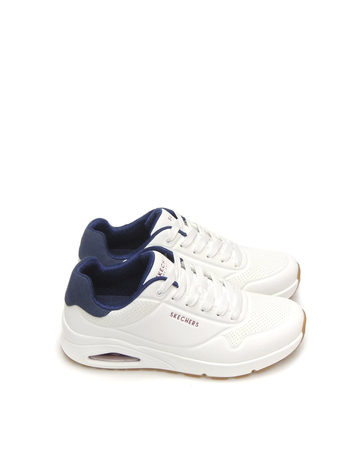 Tenis Skechers Uno Suited On Air para Hombre - Blanco/Azul Navy | Ref. 183004